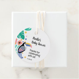 Tack Tropical Toucan Bird Baby Shower Gåvor Etiketter
