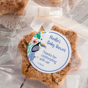 Tack Tropical Toucan Bird Baby Shower Runt Klistermärke