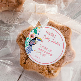 Tack Tropical Toucan Bird Baby Shower Runt Klistermärke