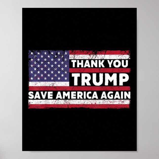 Tack Trump Spara America Support Trump 2 Poster (Framsidan)
