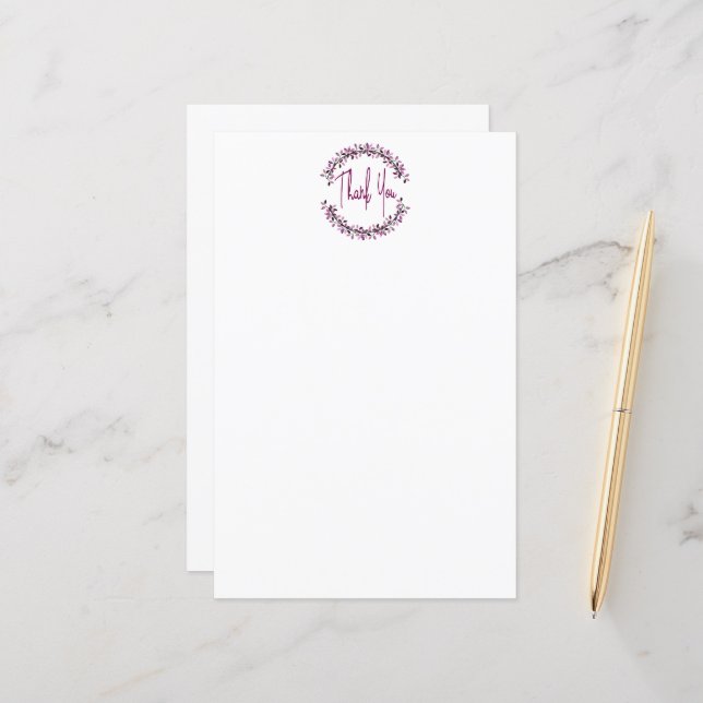 Tack Typografi Chic Lila utandning i Löv (Fram/Back In Situ)