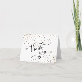 Tack Typografi, Falskt Guld Glitter Konfetti Kort