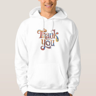 Tack Typografi: Gratitud i Stil Hoodie