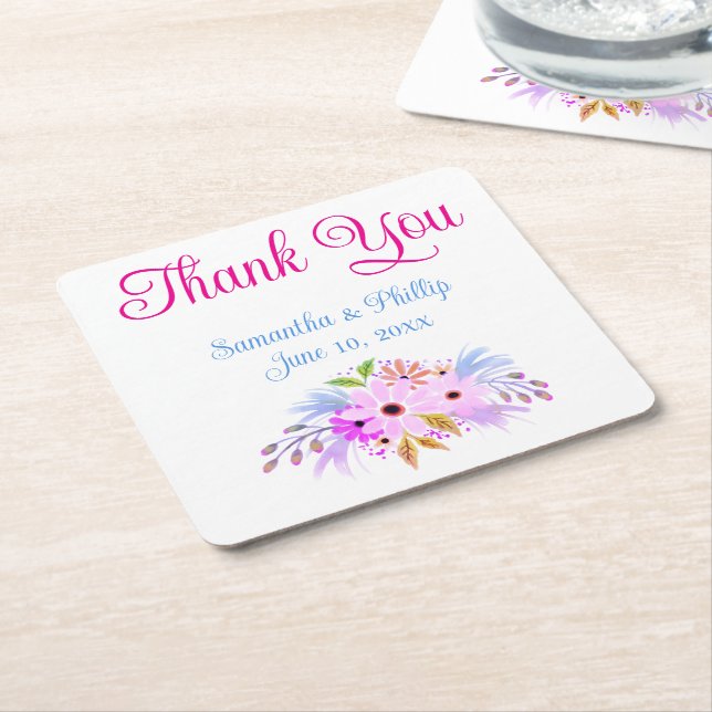 Tack underlägg bröllopsgåva (Vinklad)