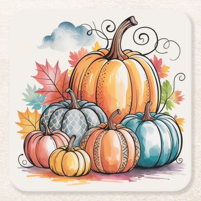 Tack Underlägg Papper Kvadrat (Framsidan)