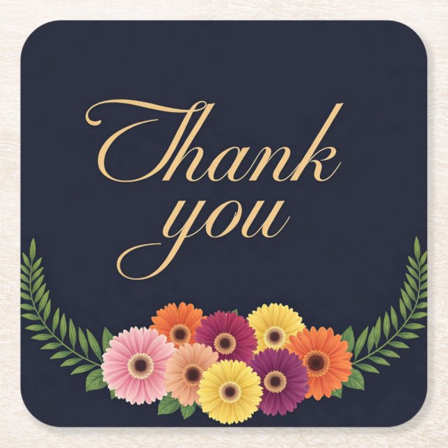 Tack Underlägg Papper Kvadrat (Framsidan)