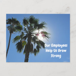 Tack & uppskattning för anställda - Palmutbildning Vykort