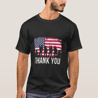Tack USA Flagga T Shirt