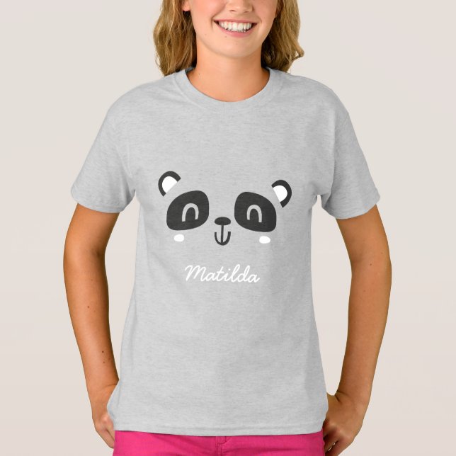 Täck ut pandas barnfödelsedagskläder t shirt (Framsida)