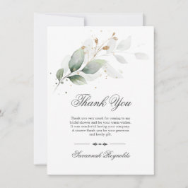 TACK VÄL Bröllopsdusch Grönska Botanisk Guld