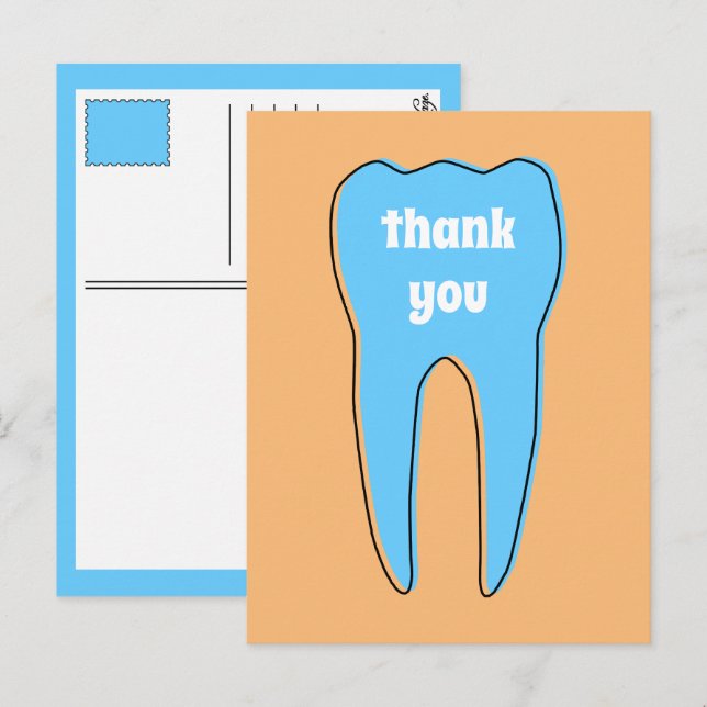 TACK VÄL oddrex tand Postkort Vykort (Fram/baksida)