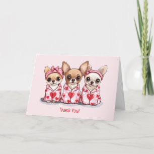 Tack Valentines day Chihuahua Hundar Kort
