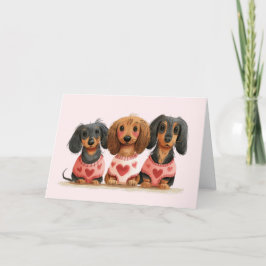 Tack Valentines day Dachshund Hundar