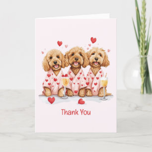 Tack Valentines day Goldendoodle Hundar Kort