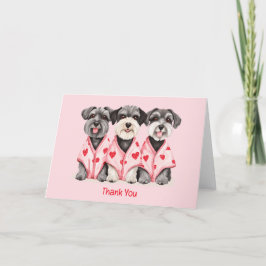 Tack Valentines day Schnauzer Hundar Kort