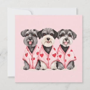 Tack Valentines day Schnauzer Hundar Kort