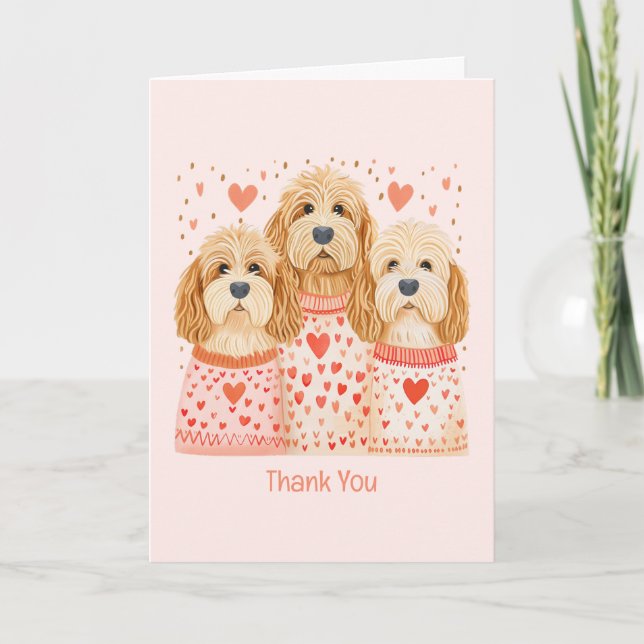 Tack Valentiness Goldendoodle Hundar (Framsida)