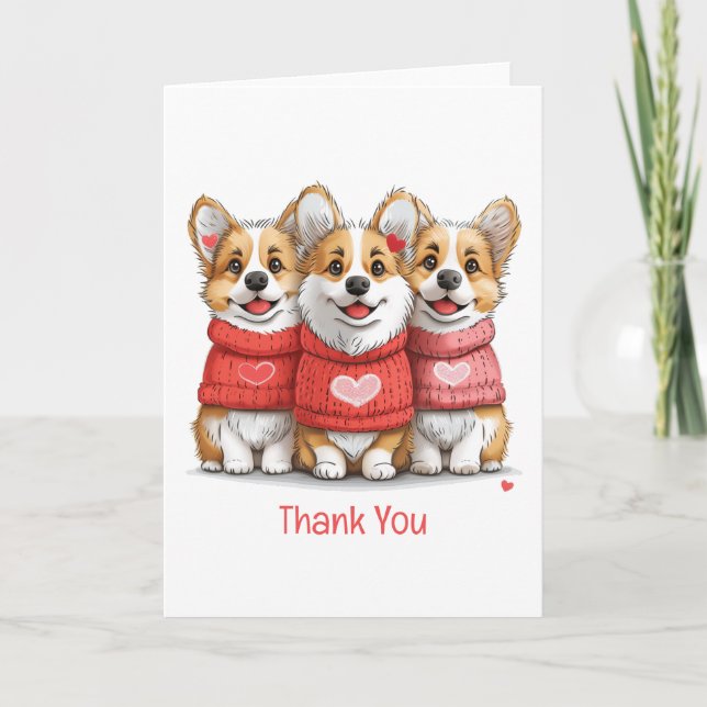 Tack Valentiness Pembroke Welsh Corgi Hundar (Framsida)