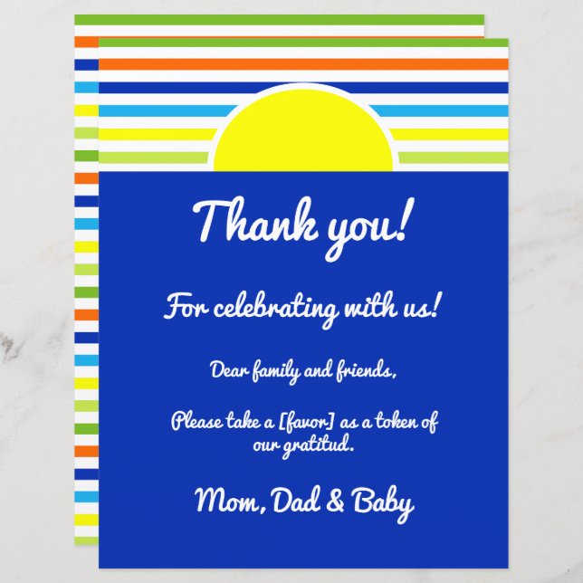 Tack Var snäll och ta med dig Randen sommartid (Fram/baksida)