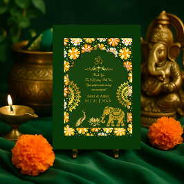 Tack vare de traditionella hindu motifs bröllop kort