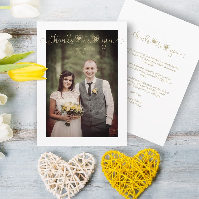 Tack vare ditt Bröllop Guld Anpassningsbar Whimsic (Skapare uppladdad)