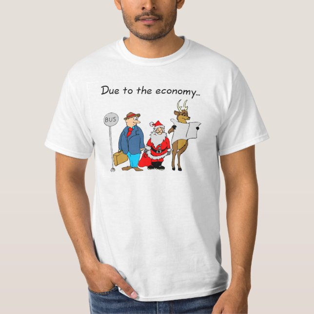 Tack vare ekonomin Santa Tee (Framsida)