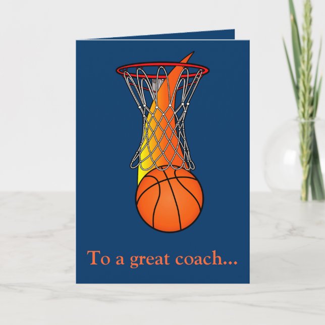 Tack vare en Basketball Coach för en Underbar säso Kort (Framsida)