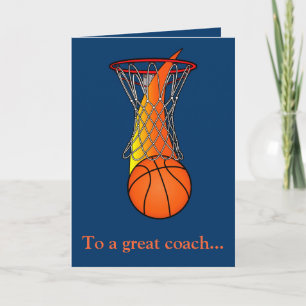 Tack vare en Basketball Coach för en Underbar säso Kort