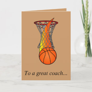 Tack vare en Basketball Coach för en Underbar säso Kort