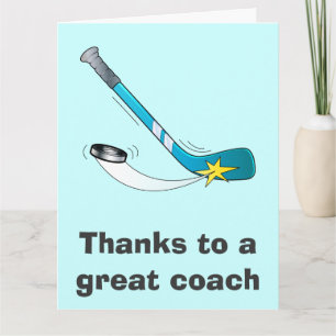 Tack vare en Underbar Hockey Coach från teamet Kort