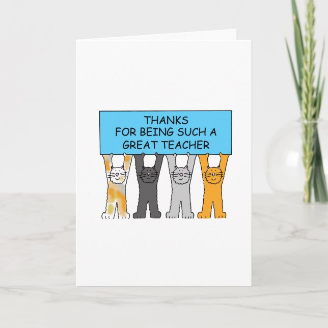 Tack vare en Underbar lärare Kort (Framsida)