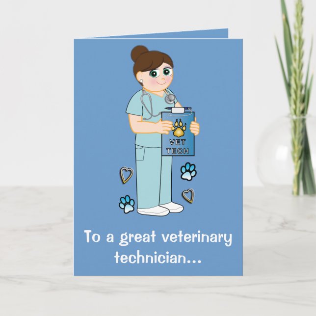 Tack vare en veterinärtekniker kort (Framsida)
