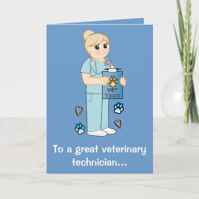 Tack vare en veterinärtekniker kort (Framsida)