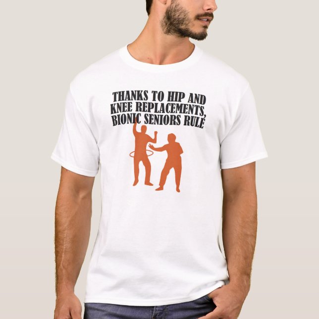 TACK VARE FÖR HÖFT- OCH KNÄLEDSPROTESER, BIONISK S TEE SHIRT (Framsida)