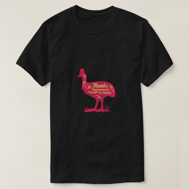 Tack vare förgänglighet t shirt (Design framsida)