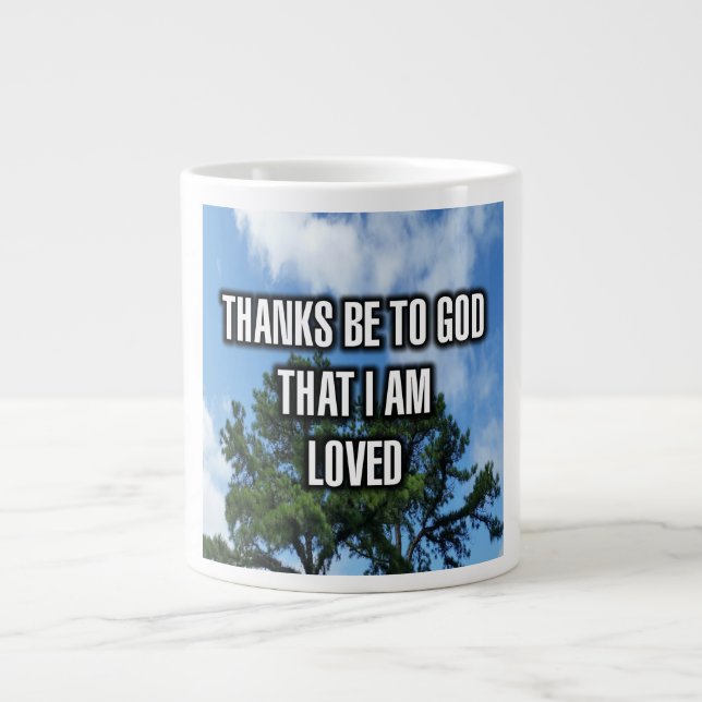 Tack vare Gud att jag älskar Mugg Jumbo Mugg (Framsidan)