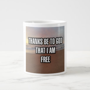 Tack vare Gud, att jag är fri Mugg Jumbo Mugg