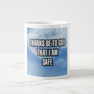 Tack vare Gud för att jag är Säker Mugg Jumbo Mugg
