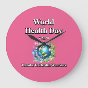 Tack vare Health Warriors. Världshälsodagen Stor Klocka