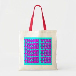 Tack vare henne: Cute Girly Rosa Cyan-Tack Tygkasse