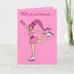 Tack vare Ice Skating Coach Card Kort