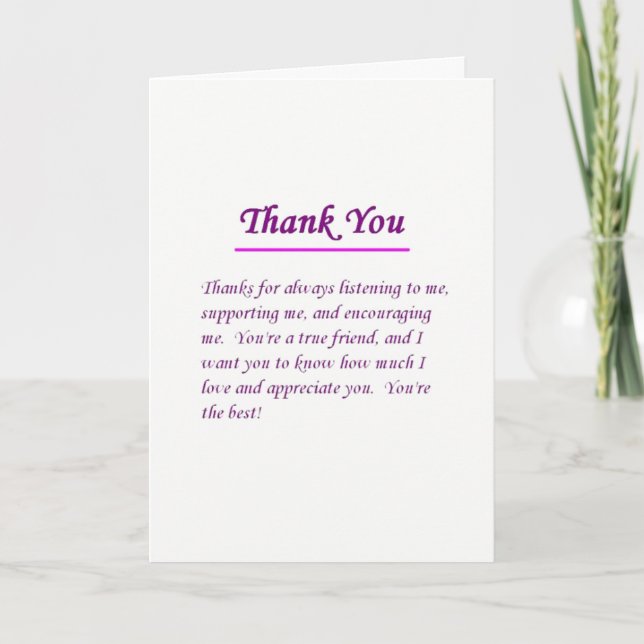 TACK VARE MIN ***LIVSLÄNGD OCH BÄSTA VÄNNER FRAMFÖ KORT (Framsida)