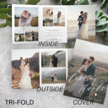 Tack vare multifoto-bröllop-tackkort från Kärlek