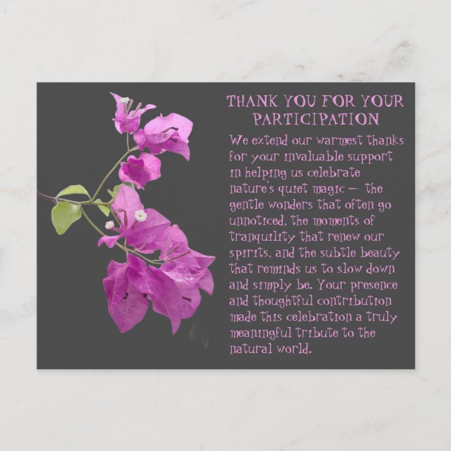 TACK VARE NATURHÄNDELSE VYKORT (Framsida)