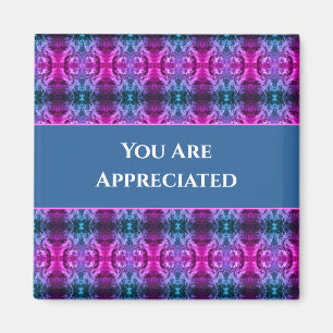 Tack vare Rosa Blue Kaleidoscope Magnet