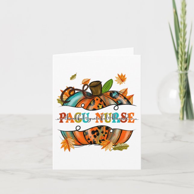 Tack vare tacksamma välsignade Pacu Nurse Pumpkin  Kort (Framsida)