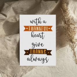 Tack vare tacksamt Thanksgiving för Heart Ge