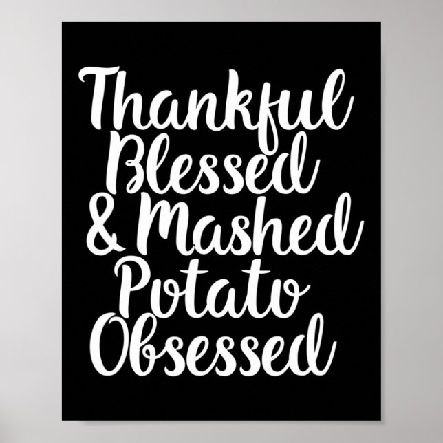 Tack vare tacksamt välsignad och streckad potatis poster (Framsidan)