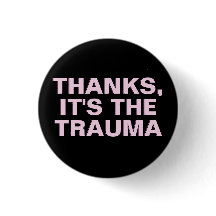 Tack vare Trauma Rosa Black Sarcastic Slogan