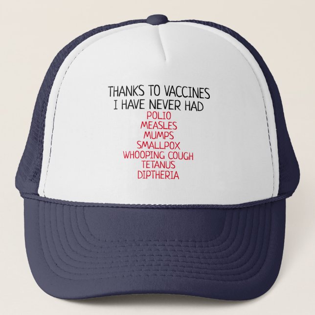 Tack vare vaccin  keps (Framsida)